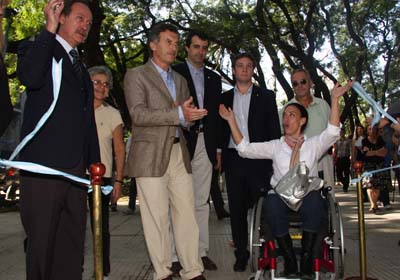 El jefe de Gobierno de la ciudad de Buenos Aires, Mauricio Macri, inaugur las obras de remodelacin y puesta en valor de la Plaza Libertador General San Martn. Foto: Silvina Arrastia/GCBA.