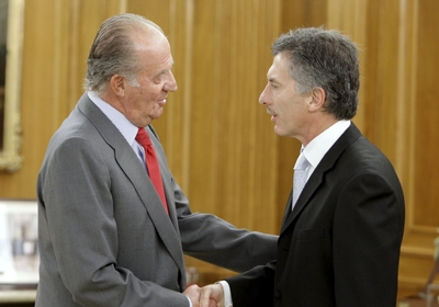 El jefe de Gobierno porteo, Mauricio Macri, fue recibido en Madrid por el rey Juan Carlos I. Foto: Gentileza Agencia EFE.