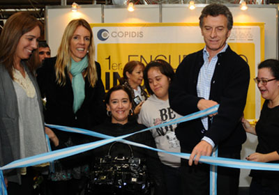 El jefe de Gobierno Mauricio Macri, asisti hoy a la apertura del Primer Encuentro por la Inclusin de las Personas con Discapacidad. Fotos: Guillermo Viana-gv/GCBA