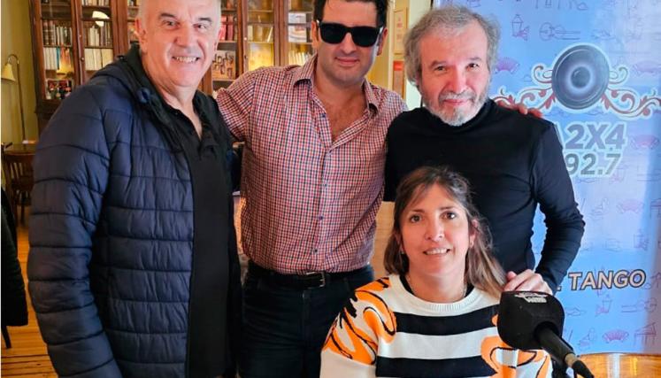 Esteban Morgado y Tabaré Leyton con Luis Tarantino y Paola Ferrería