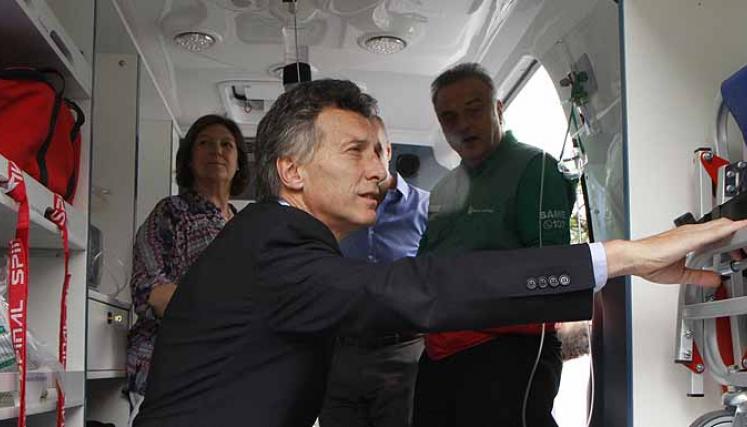 El jefe de Gobierno de la Ciudad de Buenos Aires, Mauricio Macri,  presentó las nuevas unidades móviles incorporadas al Sistema de Atención Médica de Emergencia (SAME). Foto: María Inés Ghiglione-gv/GCABA.