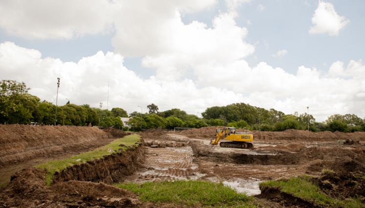 La Ciudad construye reservorios en el Parque Sarmiento para mitigar las inundaciones. Foto: Desarrollo Urbano/GCBA.