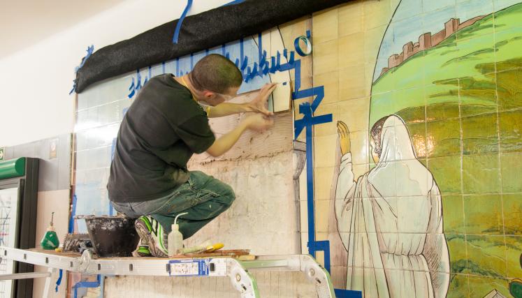 Restauramos murales de la década del ´30                                    Foto: SBASE