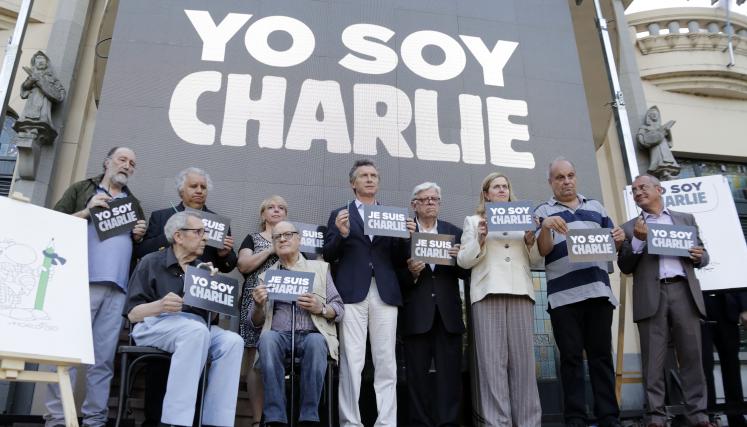Macri y Lombardi, junto a humoristas y personalidades de la cultura, solidarios con "Charlie Hebdo"