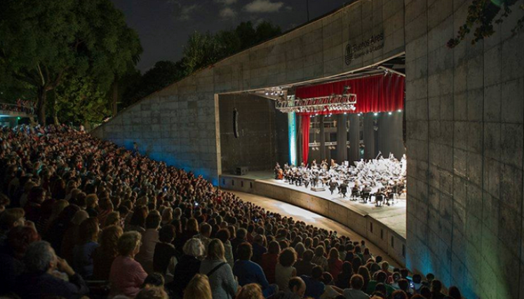 La Orquesta Filarmónica, gratis en el Anfiteatro del Parque Centenario. Foto: Teatro Colón. 