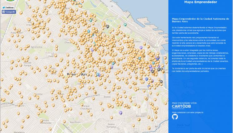 El mapa de emprendedores de la Ciudad. Imagen: http://www.buenosaires.gob.ar/legacy/mapaemprendedor/