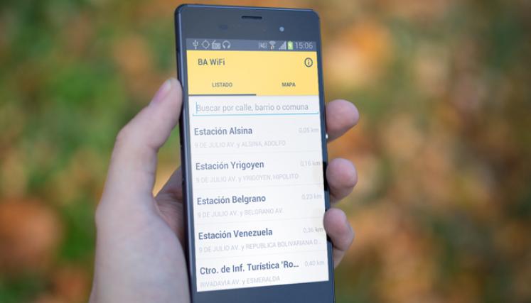 La app BA WIFI ofrece un servicio personalizado en el celular. Foto: Modernización/GCBA.