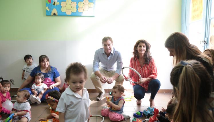 Santilli visitó un Centro de Primera Infancia en Chacartita. Foto de Sandra Hernández-gv/GCBA.