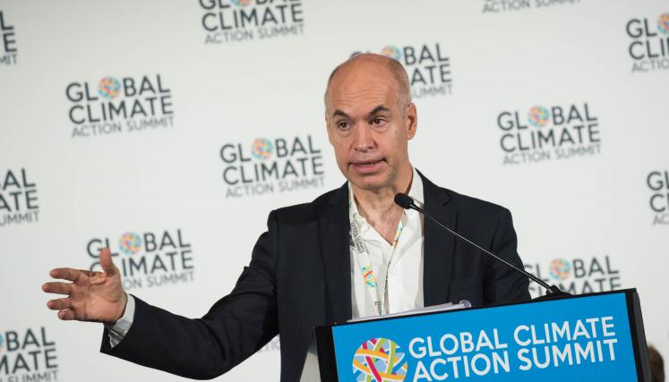 Rodríguez Larreta en la Cumbre Global de Acción Climática. Foto de Foto de Walter Carrera /GCBA / gv