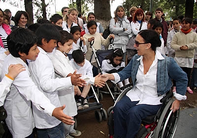 La vicejefa del Gobierno porteo, Gabriela Michetti, inaugur el primer patio de juegos inclusivos de la Ciudad de Buenos Aires. Foto: Sandra Hernndez/GCBA.