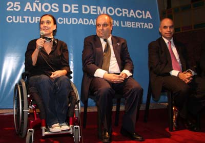 La vicejefa de Gobierno de la Ciudad de Buenos Aires, Gabriela Michetti, encabez el acto de celebracin de los 25 aos de la recuperacin de la Democracia.Foto: Marcela Gabbiani/GCBA.