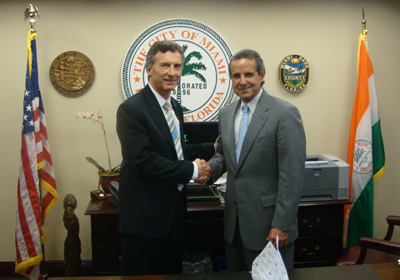 Importante reunin de Macri con el alcalde de Miami Manny Daz. Foto: GCBA.