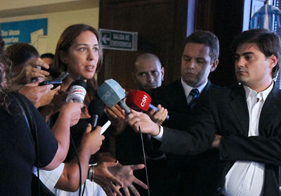 La vicejefa de Gobierno  Mara Eugenia Vidal dialog con los medios de prensa al trmino de la reunin semanal de gabinete porteo. Foto Mariana Sapriza-gv/GCBA.-