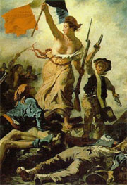 La libertad guiando al pueblo; E. Delacroix