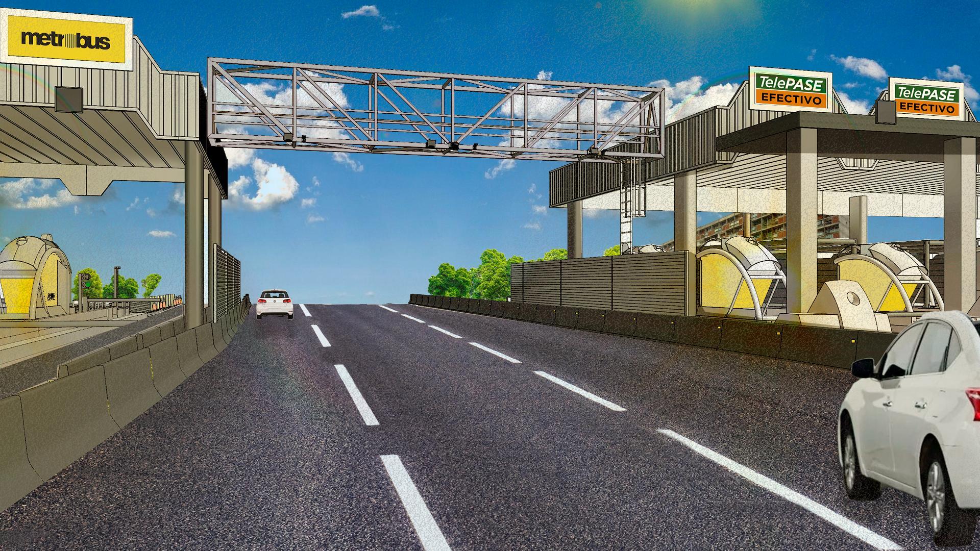 Autopista Perito Moreno: iniciaron las obras para transformar el peaje de Parque Avellaneda en sentido provincia