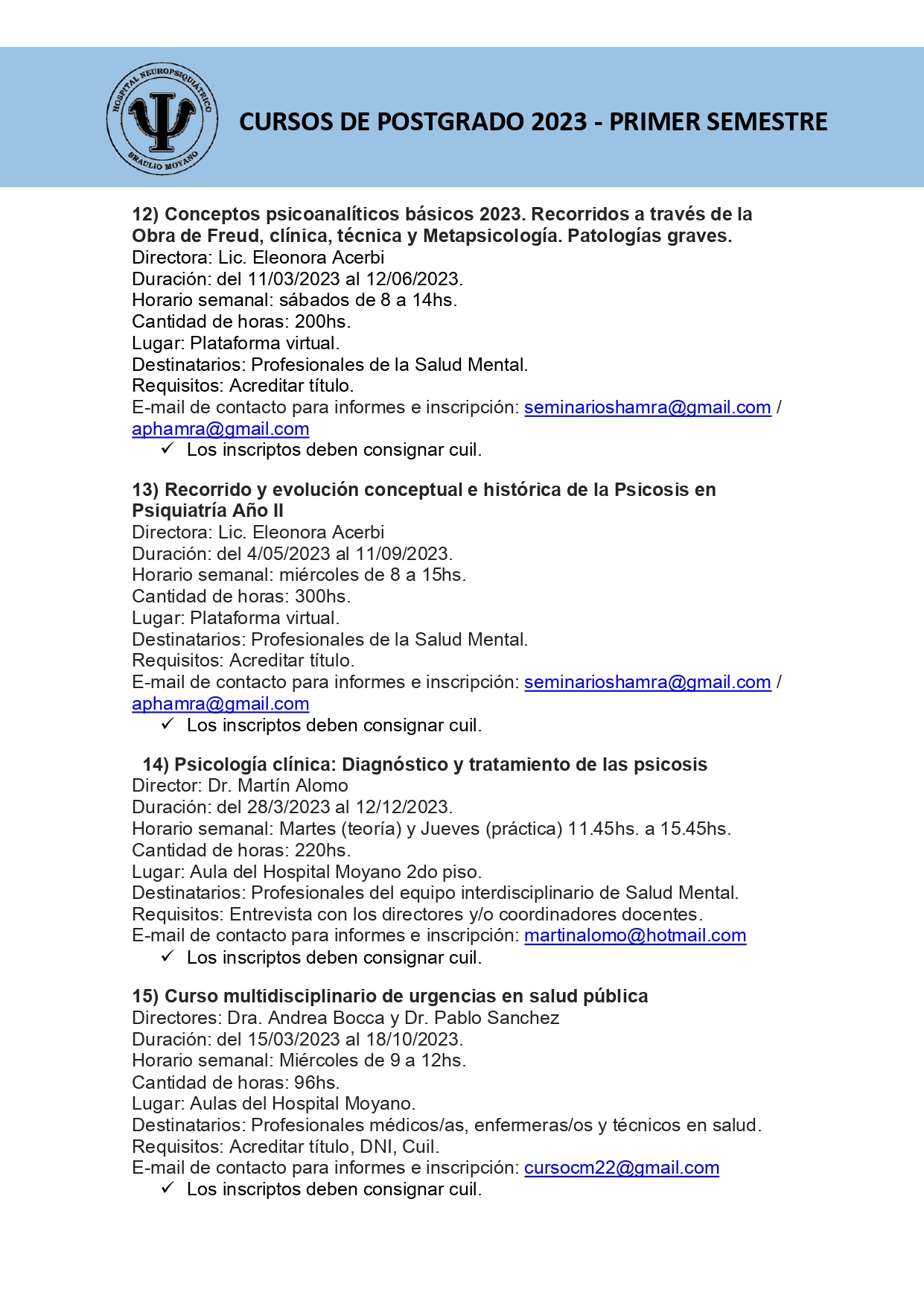 CURSOS DE POSTGRADO 2023 - Primer Semestre - 4