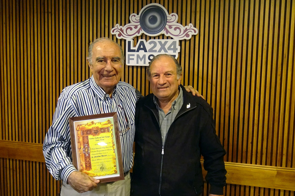 Anselmo Marini fue nombrado Socio de Honor del Centro Cultural del Tango Zona Norte