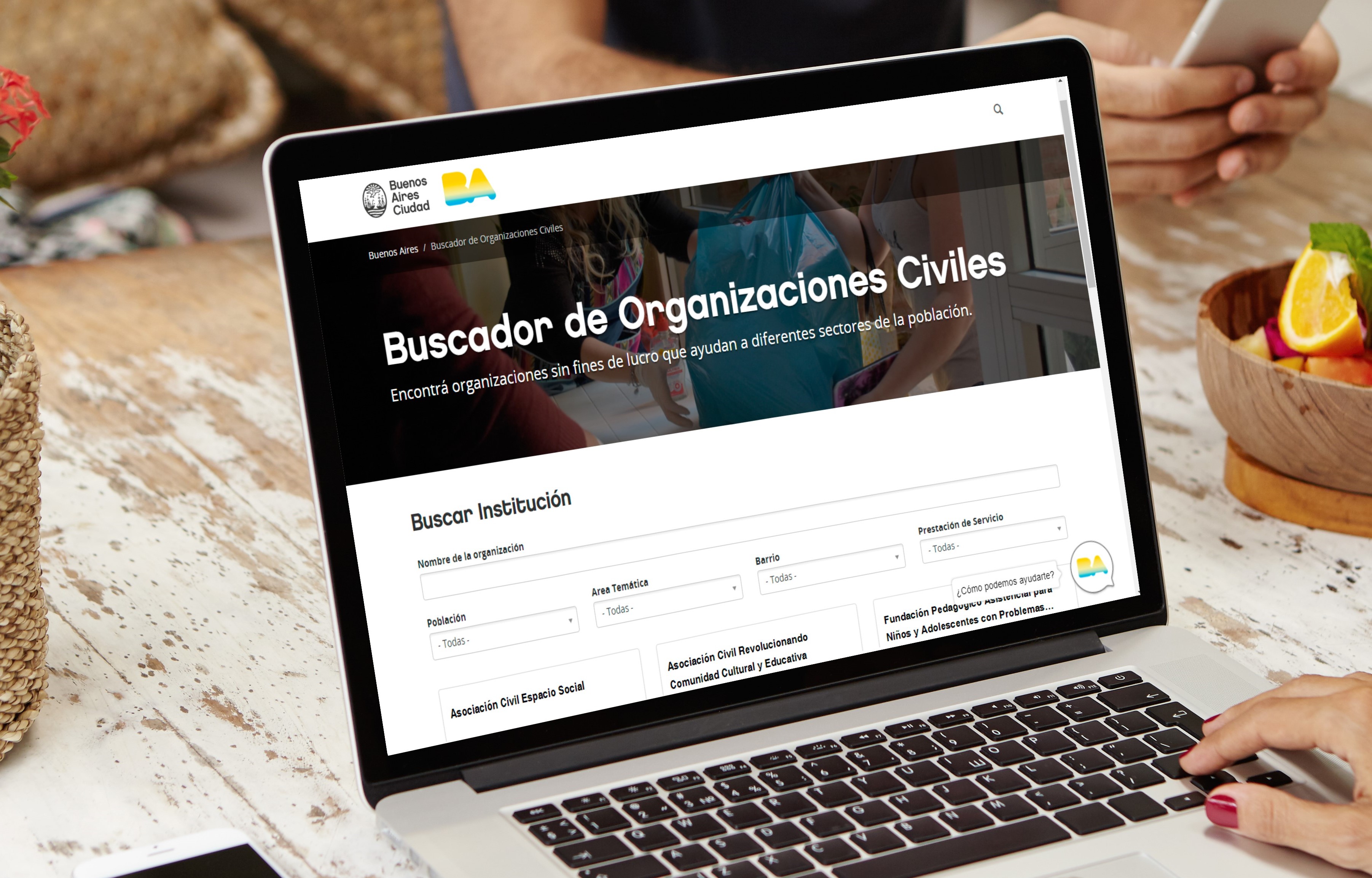 El Gobierno porteño lanzó un buscador digital público de Organizaciones de la Sociedad Civil