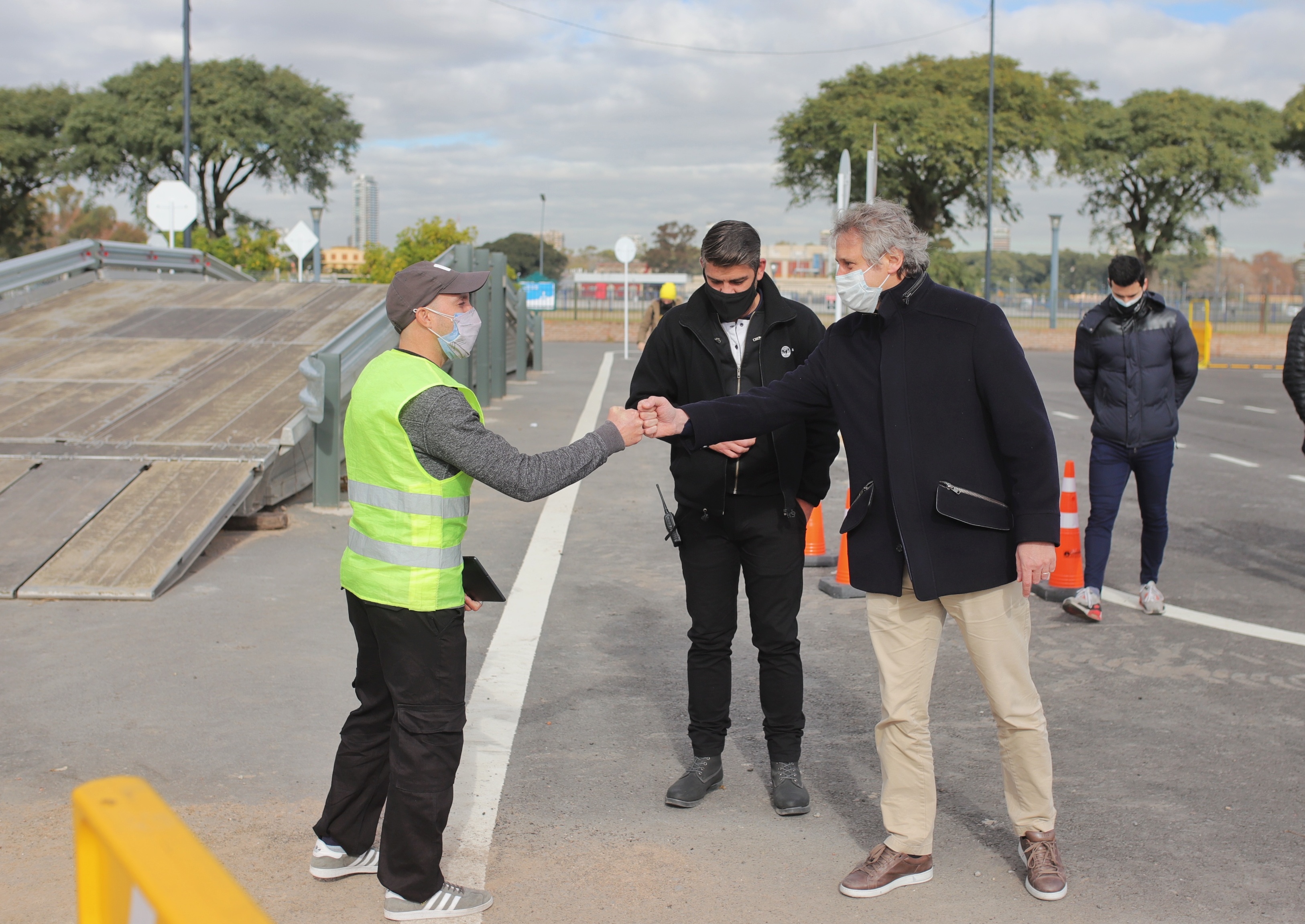 Felipe Miguel visitó la nueva pista de manejo de la Ciudad