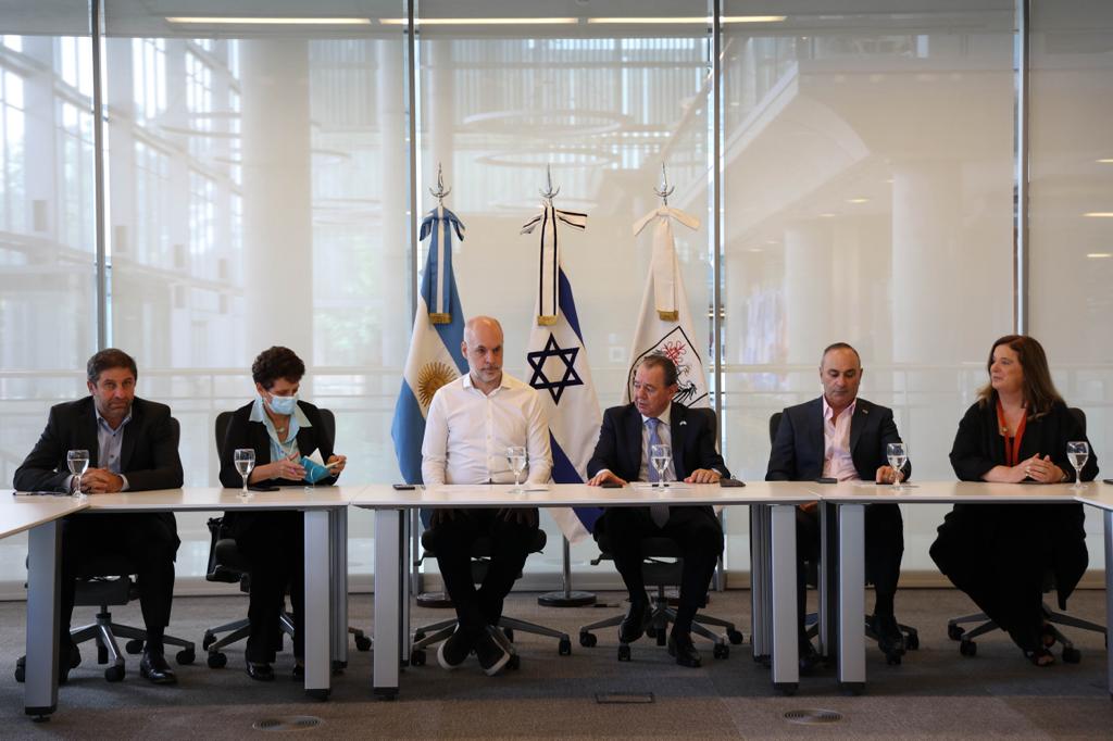 Rodríguez Larreta firmó un convenio con la Cámara de Comercio Argentino-Israelí para promover el intercambio tecnológico, económico y educativo