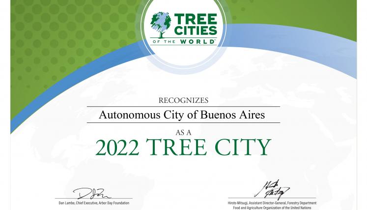 Certificado 2022 - Tree Cities of the World