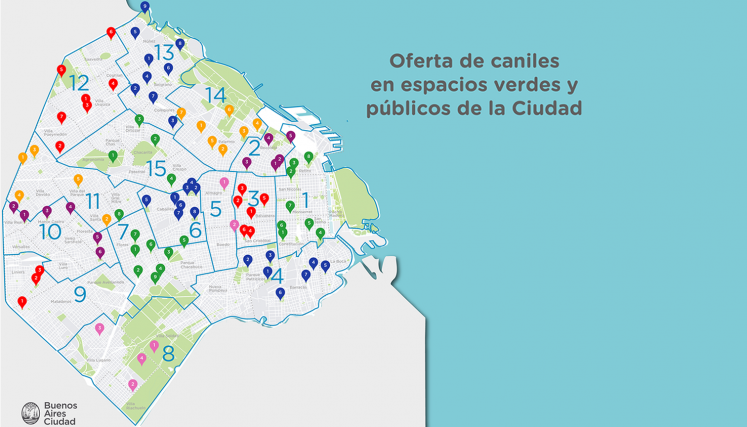 Mapa de caniles en la Ciudad