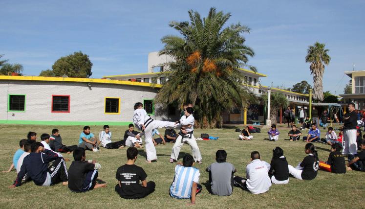 En Puerto Pibes promovemos el juego y las actividades deportivas y turísticas. Fotos: Noelia Seoane.
