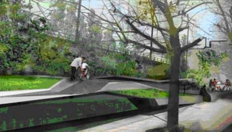 Proyecto de nuevo espacio verde en la Comuna 5 (después)