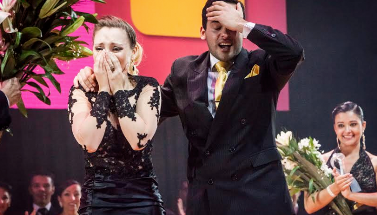 Una pareja de la Ciudad de Buenos Aires ganó el Mundial de Tango de Pista. Foto: Festivales/GCBA.