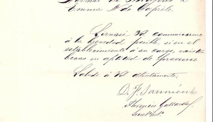 Carta DFS ENS 1 - 8 febrero 1876