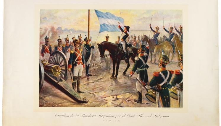  "Creación de la Bandera Argentina por el Gral. Manuel Belgrano - 27 de febrero de 1812"