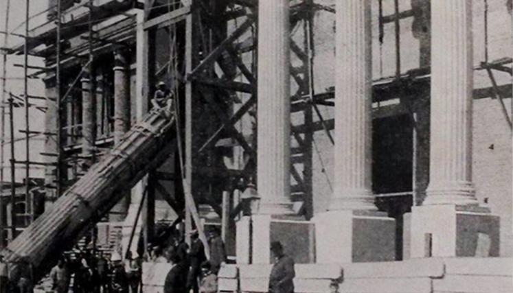 Construcción de la Escuela «Presidente Roca», Ca. 1901.